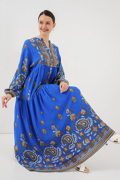 Bigdart 2423 Φόρεμα Hijab με αυθεντικό σχέδιο - Saks 1