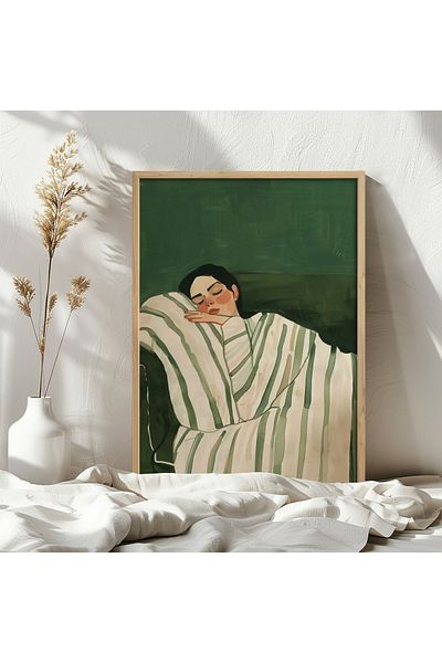 HOMEPACK Единична картина в дървена рамка, единичен плакат, картина TK/1393