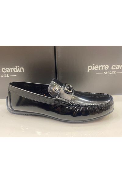 Pierre Cardin γνήσιο δέρμα μαύρο λουστρίνι μπαλαρίνες καθημερινής χρήσης