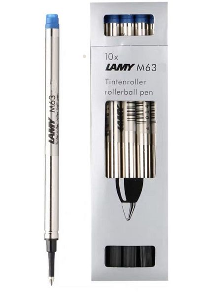 Lamy M63B 1.0 ملم قلم حبر أزرق قابل لإعادة التعبئة 10 قطع