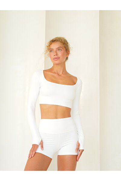 MAI STUDIOS CO. Samadhi hosszú ujjú sport fehér termés