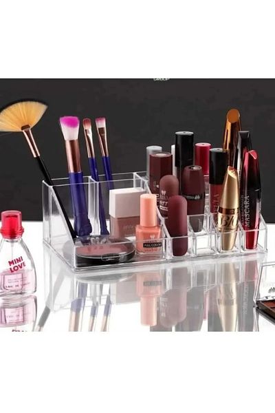 Myend Multi-Purpose Makeup Organizer, Cosmetic Brush Cotton Organizing Box 16 Compartments Ak-610