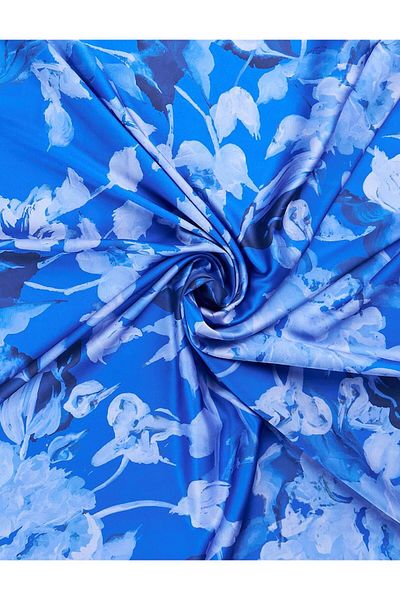 Kayra Φουλάρι με φλοράλ σχέδιο Indigo Μοντέλο No: GX9688