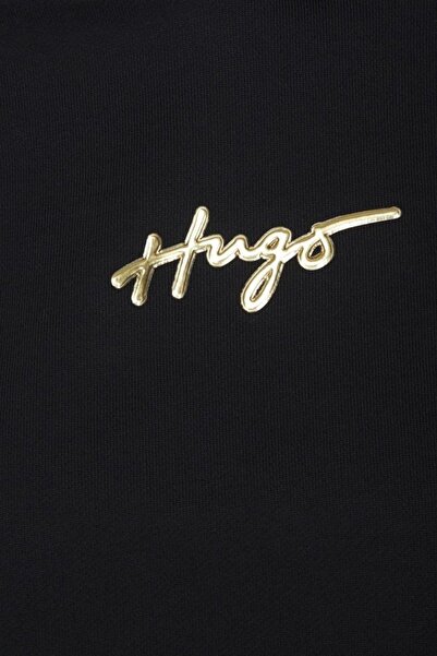 Hugo Boss Regular Fit Kapşonlu Kadın Sweatshirt Siyah