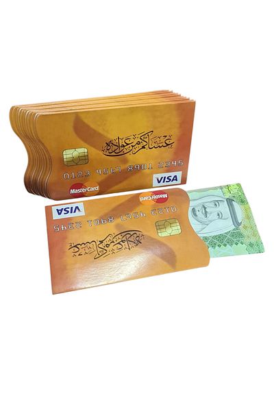 Generic كروت توزيعات عيدية على شكل بطاقة بنك 12 حبة