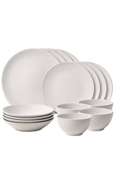 Cesiro 16-piece plate set, for 4 people, North Pole, Cesiro, Arctic White Matt