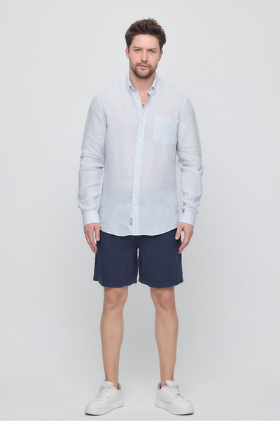 Gennaro Rahat Kesim %100 Keten Gömlek