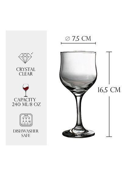 Cesiro 240 ml glass stemmed glass, Cesiro