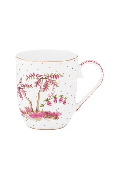 Pip Studio Cană din porțelan, colecția Jolie, Dots Gold Pink, 145 ml, Pip Studio