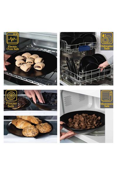 Cesiro Style and Subtlety: The Set of 6 Matte Black Plates!