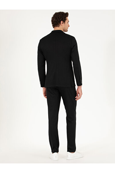 Cacharel Siyah Slim Fit Yün Karışımlı Kumaş Pantolon 50265279-VR046