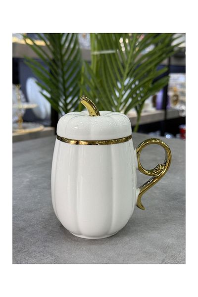 ACAR Luxury Porcelain White Mug with Lid
