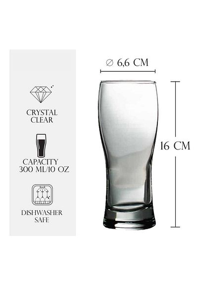 Cesiro Pahar din sticla de 300 ml pentru bere, Cesiro