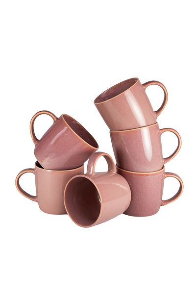 Cesiro Set 6 cani roz latte, 270 ml