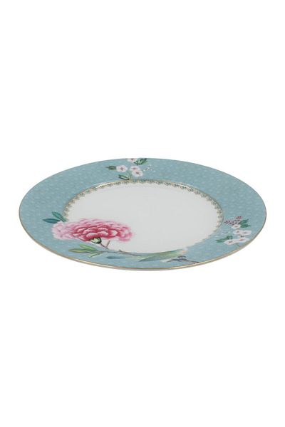 Pip Studio Porcelain plate, Pip Studio, Bleu, 21cm, Blushing Birds collection