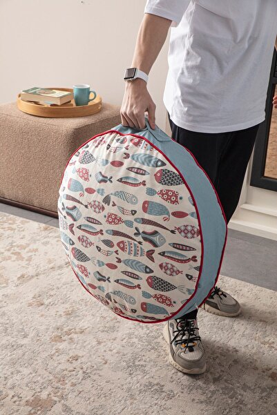 Ottoson Dekoratif Çok Amaçlı Yer Minderi Iç Dolgulu