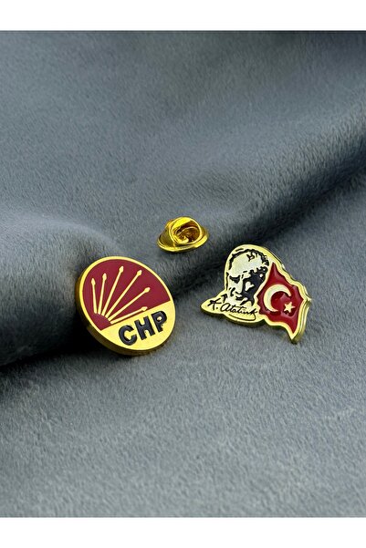 Kuyumcudan CHP Rozet Atatürk Rozet Hediyeli