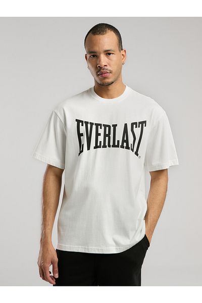 EVERLAST Λευκό ανδρικό μπλουζάκι Ever Classics Comfort Logo