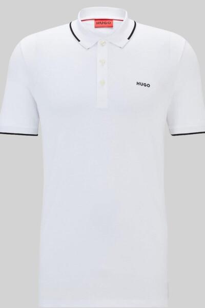 HUGO Slim Fit Green Men's Polo T-Shirt