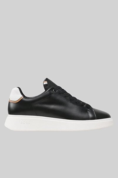 BOSS Logo Detaylı Deri Sneaker Ayakkabı Erkek AYAKKABI 50497880 002