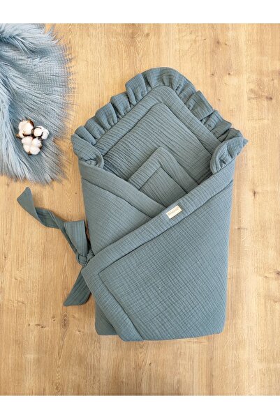 Tomuycuk Yeşil 4 Kat Müslin Bebek Battaniyesi - %100 Pamuklu Yenidoğan Uyku Kundağı & Hastane Çıkışı