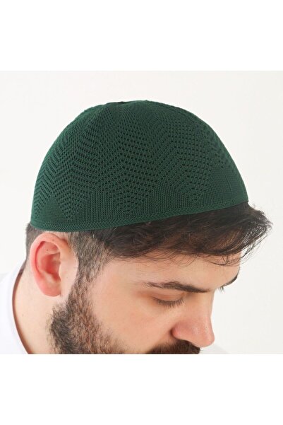 İkranur Πλεκτό Προσκυνητήριο Προσευχής από Δαντέλα Nisa-Πράσινο