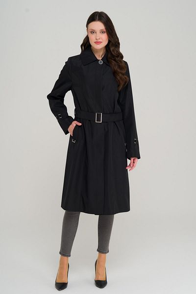 Olcay Oversize Trench - Black 4302 Detailed Shirt and Lapel Belt