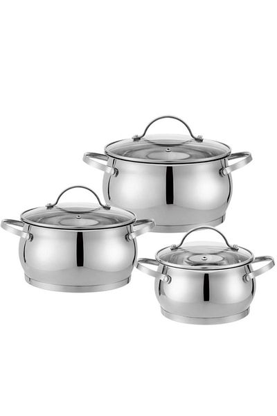 Cady One A set of 6-piece, high-quality, non-stick Turkish stainless steel cookware