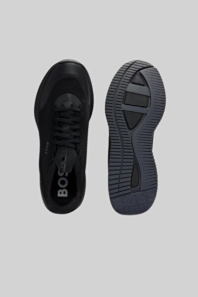 BOSS Logolu Örme Detaylı Kılçık Tabanlı Sneaker Ayakkabı Erkek AYAKKABI 50498904 002