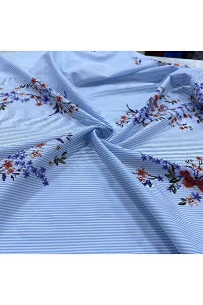 Yeşimm Kumaş Nakış detaylı Pamuk Poplin kumaş