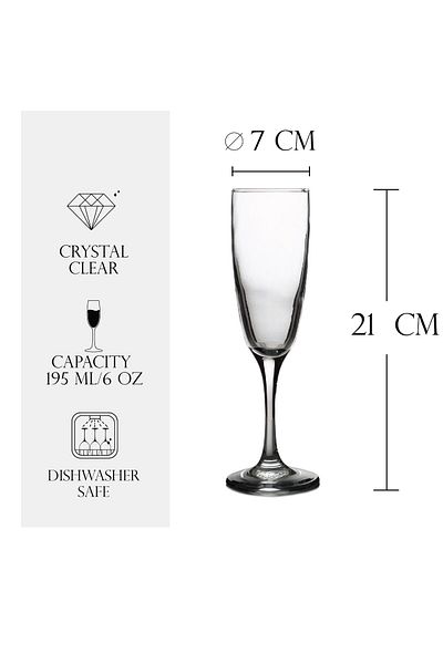 Cesiro 195 ml glass stemmed glass, Cesiro