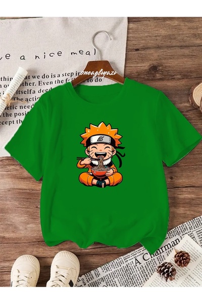 oneagılyazı تي شيرت كبير الحجم مطبوع عليه ناروتو للأطفال