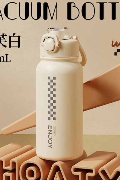 GLANCE Shotay Chees Steel Thermos Flask 900ml Ecru