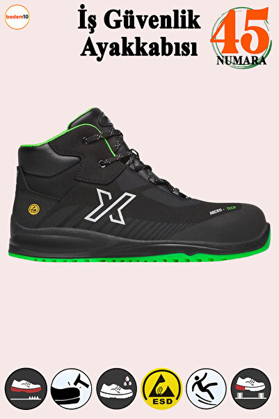 Badem10 İş Güvenliği Güvenlik Ayakkabısı Kompozit Burun Bağcıklı Inşaatçı Aya...