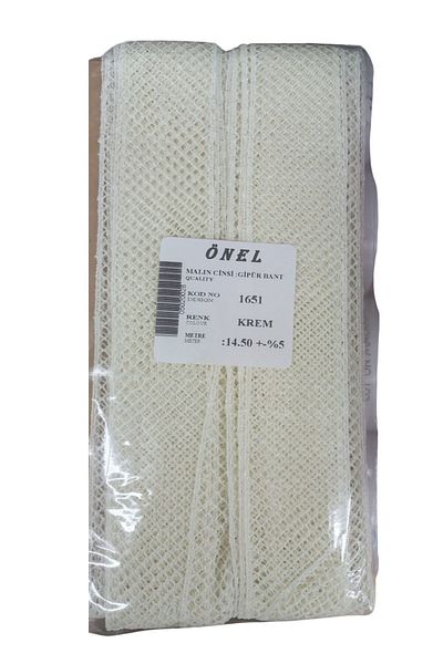 Store Lace Polyester Guipure Tape Cream 14.50 Meters Width 3 cm On-1651-Kr