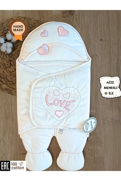 Tomuycuk 100% Cotton Heart and Foot Sleeping Bag for Newborn Baby