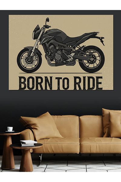Tablomega Born To Ride (Love of Motorcycles) Διακοσμητικός καμβάς - Ξύλινος πίνακας MDF