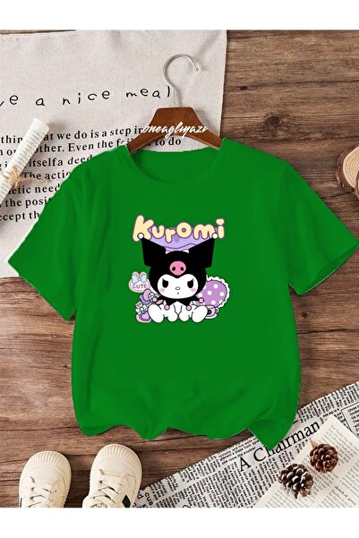 H&GHAMLEGİYİM تي شيرت كبير الحجم مطبوع عليه Kuromi للأطفال