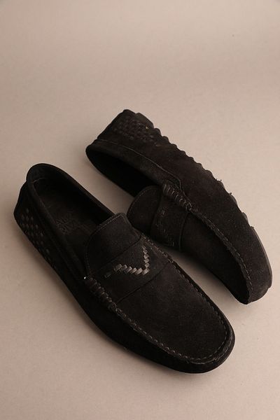 Gondol Loafer clasic din piele neagră argintie pentru bărbați 41 Ttx.270