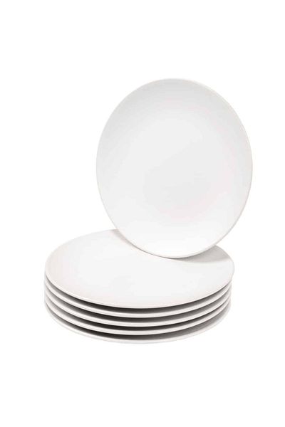 Cesiro Set of 6 dessert plates Arctic White Matt, 21cm