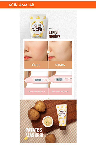 Missha Güneşten Kaynaklı Yıpranmış Ciltler İçin Nemlendirici Uyku Maskesi A'PIEU Mashed Potato Pack
