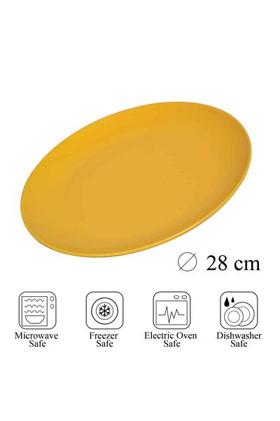 Cesiro Yellow flat plate 28 cm