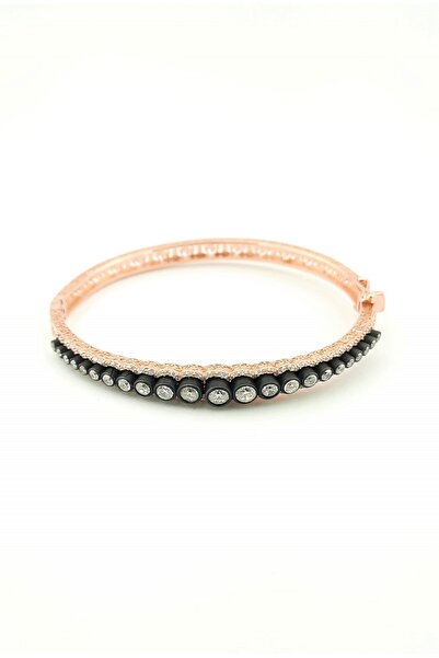 BESİM SİLVER Çevresi Taşlı Elmas Montür Gümüş Bilezik