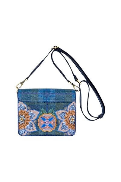 Pip Studio Geantă Fenna crossbody, Dark Blue, 19x6x16 cm, colecția Flores Felices, Pip Studio