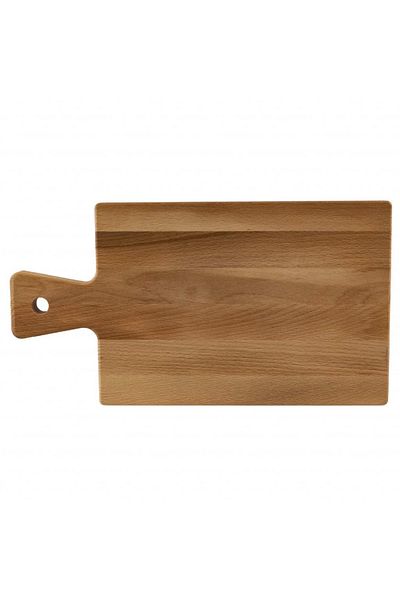 Cesiro Tocator din lemn cu maner 345x185x19 mm, Maro natur