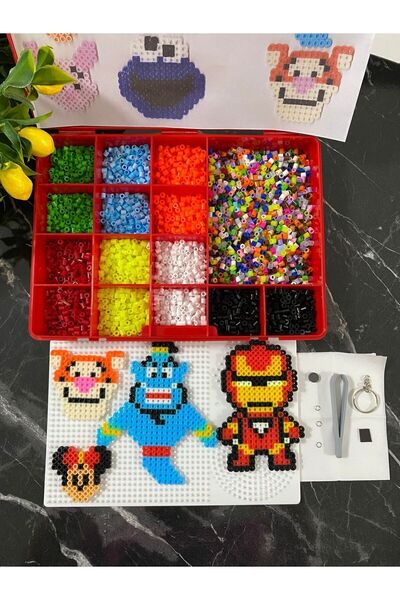 Dr.Yontuç Ütü Ile Yapışan Boncuk Seti, 6000 Adet Ütüyle Yapışan Boncuk Ve Şab...