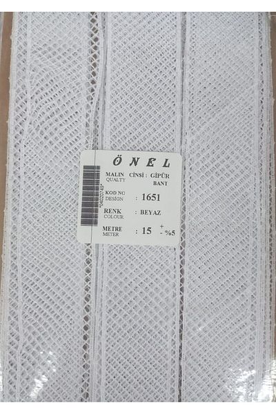 Tahtakale Toptancısı Lace Polyester Guipure Tape White 15 Meters Width 3 cm On-1651-B