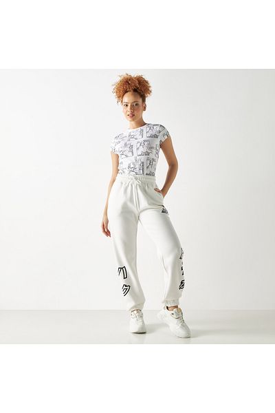 FAV Anime Print Joggers with Drawstring Closure and Pockets