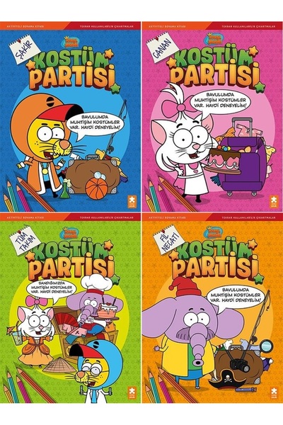 Eksik Parça Yayınları Kral Şakir Kostüm Partisi 4 Kitap Set / Kral Şakir + Fi...