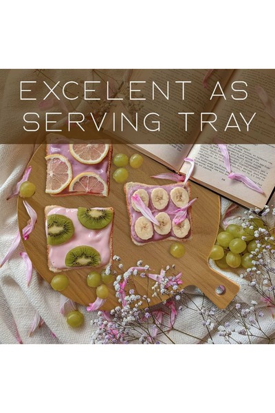 Cesiro Wooden chopper, with handle 365x300x15 mm, Natural brown